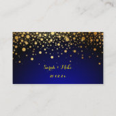 Placement Royal Blue et Gold Popular Mariage carte de siège (Dos)