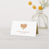 Placement Rustique Autumn Foliage Mariage plié carte de plac (Dos)