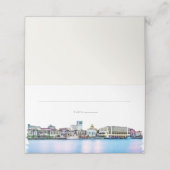 Placement SAVANNAH Georgia Skyline Nom de l'invité Carte Pla (Extérieur déplié)