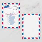 Placement Scotland Airmail Escort/Mariage de carte de siège (Devant / Derrière)