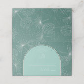 Placement Sea Snail Aqua Beach Wedding Carte du lieu de mari (Extérieur déplié)