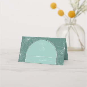 Placement Sea Snail Aqua Beach Wedding Carte du lieu de mari