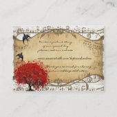 Placement Sélection de carte de menu à feuille de coeur roug (Dos)
