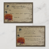 Placement Sélection de menu de carte de place de l'arbre à f (Devant / Derrière)