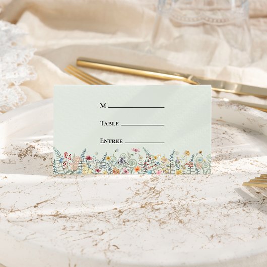 Placement Simple Carte de Table de Mariage Fleur de Menthe V