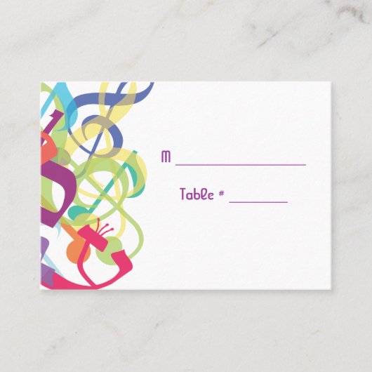 Placement SONS DE LA TORAH Bat Bar Mitzvah Carte de siège (Devant)