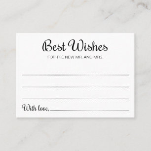 Placement Souhaite Monsieur Mme Black White Mariage Carte de