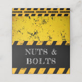 Placement Sous Construction Mention alimentaire Carte de lie (Extérieur déplié)