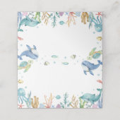 Placement Sous la mer Cute Ocean Animals Carte de la place a (Extérieur déplié)