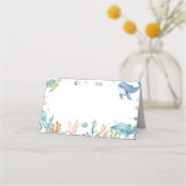 Placement Sous la mer Cute Ocean Animals Carte de la place a (Devant)