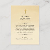 Placement St. Andrew La Première Carte De Prière (Dos)