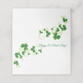 Placement St. Patrick's Day Party Nom Carte de lieu (Extérieur déplié)