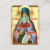 Placement St Théophan la carte de prière orthodoxe récitée (Devant)