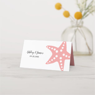 Placement Starfish Mariage moderne Numéro de table Carte de