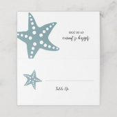 Placement Starfish Mariage moderne Numéro de table Carte de (Extérieur déplié)