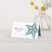 Placement Starfish Mariage moderne Numéro de table Carte de (Dos)