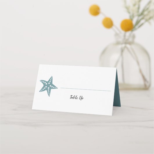 Placement Starfish Mariage moderne Numéro de table Carte de (Devant)