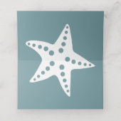 Placement Starfish Mariage moderne Numéro de table Carte de (Intérieur déplié)