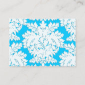 Placement Surf UP Blue Damask Nom Carte de lieu (Dos)