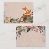 Placement Table blanche de bois de fée Sièges carte plat (Devant / Derrière)