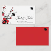 Placement Table / Carte Place moderne en fleurs de cerisier (Devant / Derrière)