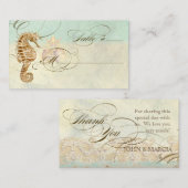 Placement Table Place Carte de réglage Sea Horse Coastal Bea (Devant / Derrière)