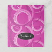 Placement Tableau rose Swirl Numéros de siège Carte de place (Extérieur déplié)