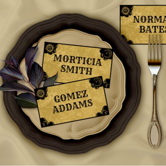 Placement Tableau Spirite Gothique, Carte de Nom Pliée Vinta