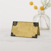 Placement Tableau Spirite Gothique, Carte de Nom Pliée Vinta (Devant)