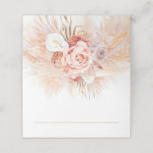 Placement Terracotta Pampas Grass Mariage Carte de Place (Extérieur déplié)