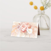 Placement Terracotta Pampas Grass Mariage Carte de Place (Dos)