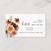 Placement Terre cuite | Combien de baisers Mariage carte de  (Devant)