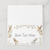 Placement Thème de lapin de Pâques Carte de lieu pliée (Extérieur déplié)