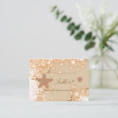 Placement Thème de mariage sur la plage ~ Carte de numéro de (Debout devant)