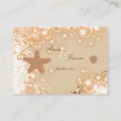 Placement Thème de mariage sur la plage ~ Carte de numéro de (Dos)