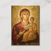 Placement Theotokos et la carte de prière funéraire Christ E (Devant)
