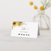 Placement Tournesol rustique, Carte Place avec options de re (Dos)