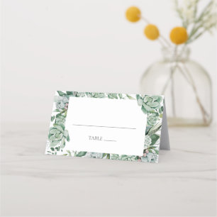 Placement Une verdure succulente Carte de place pliée
