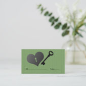 Placement Verte de serrure de coeur et carte d'emplacement d (Debout devant)
