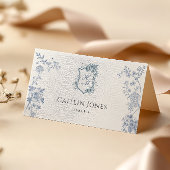 Placement VICTORIA Blue Frech Garden Carte de lieu pliée