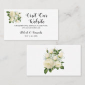 Placement Visitez notre Mariage de site web - Carte d'insert (Devant / Derrière)