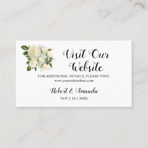 Placement Visitez notre Mariage de site web - Carte d'insert
