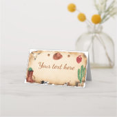 Placement Western First Rodeo Cowboy Carte de lieu d'anniver (Dos)