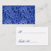 Placement William Morris Bleu Feuille Carte de siège (Devant / Derrière)