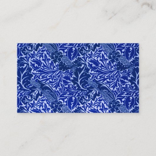 Placement William Morris Bleu Feuille Carte de siège (Devant)