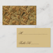 Placement William Morris Feuille Brown Carte de siège (Devant / Derrière)