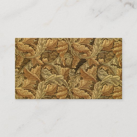 Placement William Morris Feuille Brown Carte de siège (Devant)