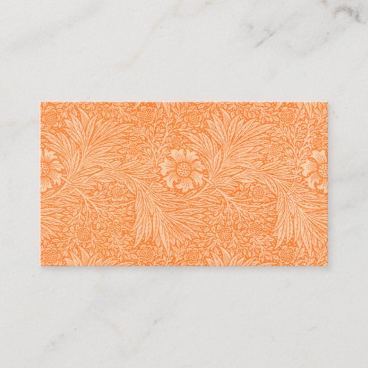 Placement William Morris Orange Flora Réception Carte De Siè (Devant)