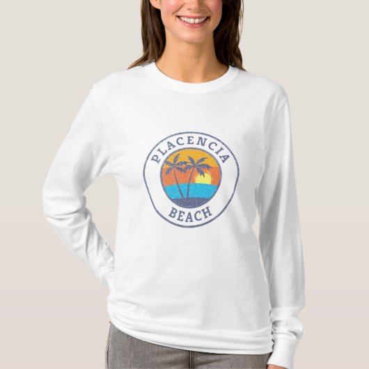 Placencia Beach, Belize Faded Classic Style T-shirt (Voorkant)