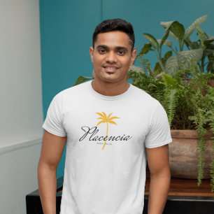 Placencia-strand, Belize Minimal Vintage Stijl T-shirt